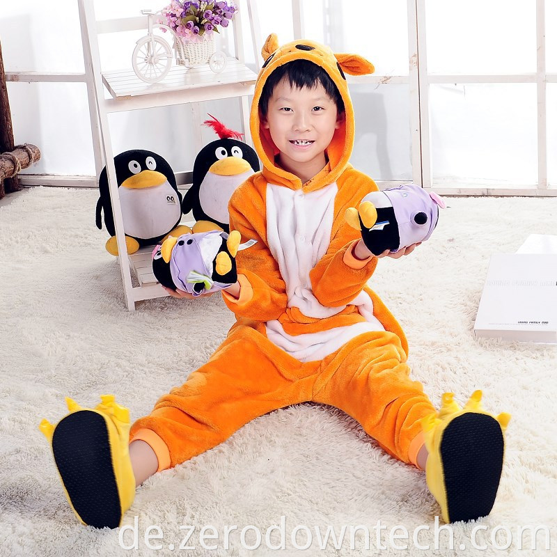 Großhandel Cartoon Flanell Overall Kostüm Winter Baby Strampler Kleidung Niedlichen Tier Kinder Onesie Pyjama